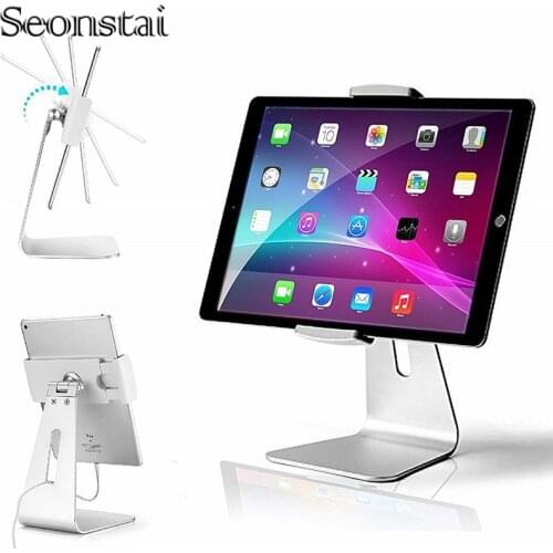 AP-7S Aluminum Alloy 7-13 inch Tablet PC Stand Screen 360 Rotation Viewing Angle 180 Degree Adjustable for iPad Mini Pro Surface