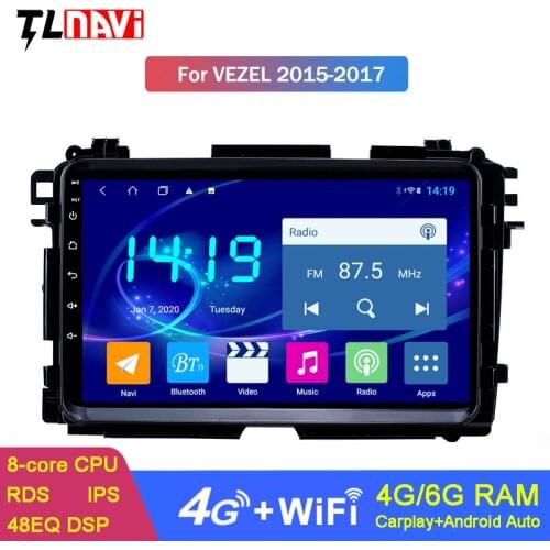 Car Radio Multimedia Player Android 10 8 Core Stereo Video Navi GPS For Honda Vezel HR-V HRV XR-V 2014-2018