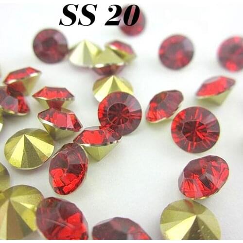 Free shipping Fashion SS20 4.6-4.8mm (3G)432pcs/bag Red color Resin rhinestones Pointback,Resin Stones for DIY Decoration