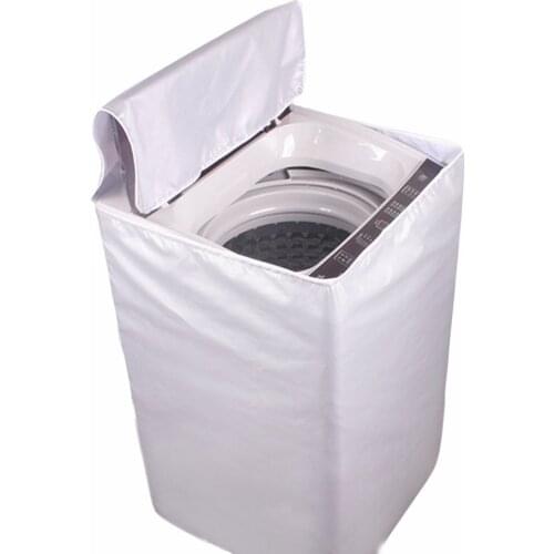 Wash Machine Cover Waterproof Case Home Sunscreen Laundry Dryer Polyester Silver Coating Roller Washing Dust-proof cover