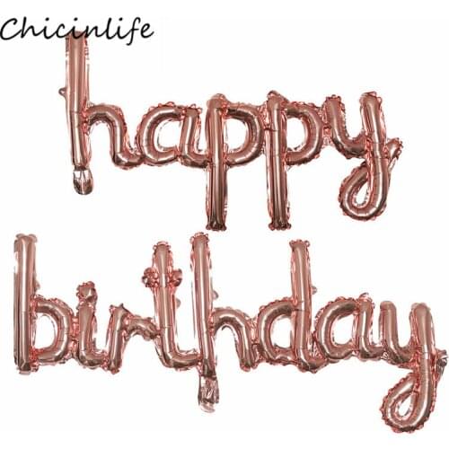 Chicinlife 1pcs Siamese Happy birthday foil Balloon kids Adult Birthday Party Decoration birthday Balloon Birthday Favor