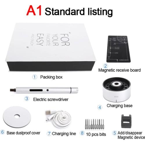 Wowstick A1 electric screwdriver mini cordless battery for mobile phone Camera Repair Power Tools mini Electric Drill Bit