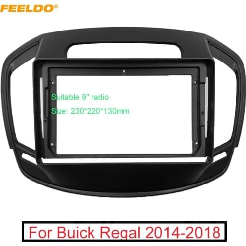 FEELDO Car 2Din Radio Stereo Fascia Frame for Buick Regal 9” Big Screen CD/DVD Player Face Dash Mount Trim Kit