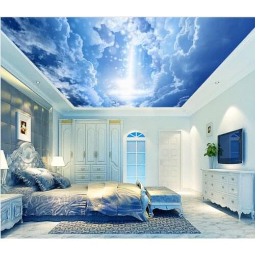 Fantasy sky clouds ceiling mural background wall 3d ceiling murals wallpaper