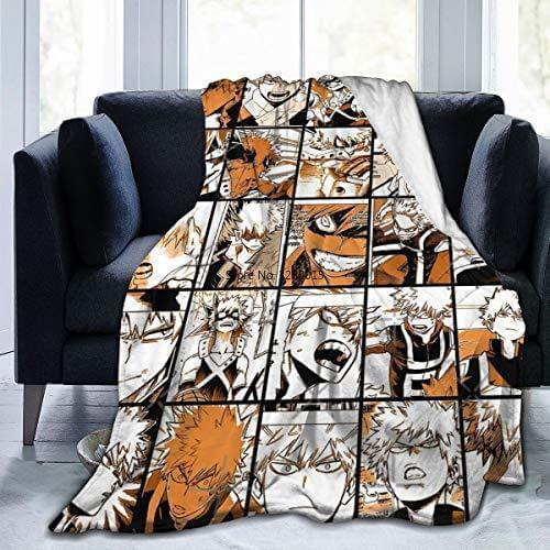 Collage All Might Fleece Throw Anim Blanket, Fuzzy Warm Throws for Winter Bedding, Couch and Plush House Warming Decor Gift