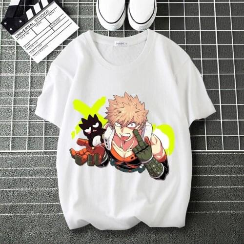My Hero Academia Asui Tsuyu LOGO Printed Cool T-Shirt O-Neck Short Sleeve Modal Shirt Tshirt