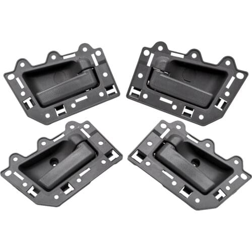 Set of 4 Inside Interior Door Handle Set for 2005-2011 Jeep Grand Cherokee Gray(Front Rear Left Right 4 Doors)