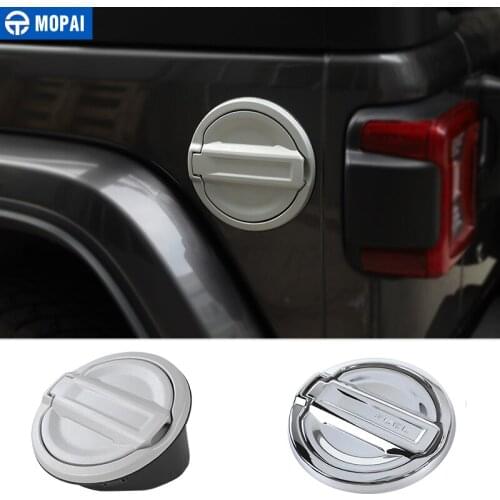 MOPAI Car Tank Covers for Jeep Wrangler JL 2018 Car Gas Fuel Tank Cap Cover for Jeep JL Wrangler Accessories