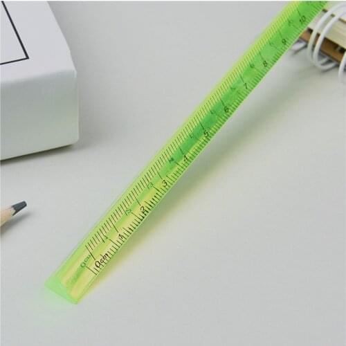 15cm Transparent Straight Ruler Triangular Rulers Students Stationery Simple Kids Scale on Both Sides Acrylic Measuring Tools
