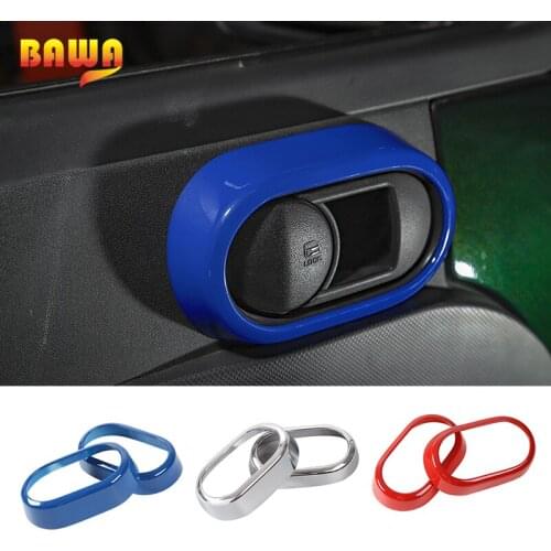 BAWA Interior Mouldings for Jeep Wrangler 2007-2010 ABS Car Interior Door Bowl Decoration Stickers for Jeep JK Accessories