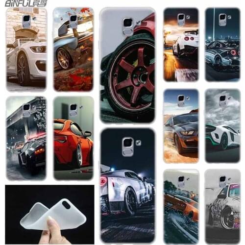 Phone case Soft Cover Coque For Samsung Galaxy J6 J8 J5 J7 J4 Plus 2018 2016 2017 EU Prime Pro Ace j610 Car Speed Yokohama drift