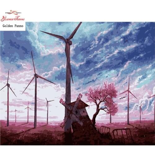 Golden Panno,Needlework,DIY Cross stitch,Sets For Embroidery kit 14ct unprinted windmill cross-Stitching,christmas 1011