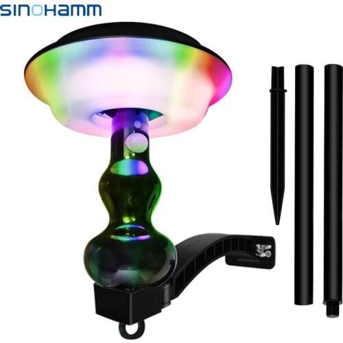 RGB Solar Garden Light Sun Light Wall Motion sensor light 64 leds 2200mAh Stainless Terrace And Garden Outdoor decoration Lights