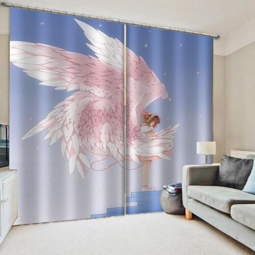 New custom childrens room cute cartoon boy girl bedroom pink curtains