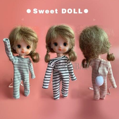 Obitsu11 Doll Clothes Pajamas BJD Jumpsuit Suitable for Ob11,Molly,1/12BJD Dolls Clothing Accessories