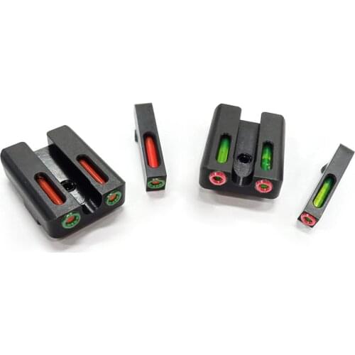 SPINA OPTICS Real Red green Fiber Optic Front with Combat Rear Sights focus-lock for GIock models