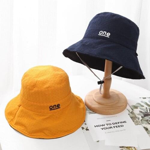 New One Letter Womens Bucket Hat Fisherman Hat Folding Sun Protection Hats Summer Travel Hiking Hat Unisex Panama Bob Cap