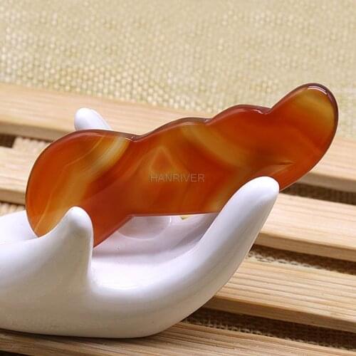 Natural Rose Quartz Jade Guasha Board Scraping Plate Face Massager Scraper Acupuncture SPA Therapy Massage Tool Health Care