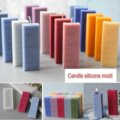 Rectangular Letter Candle Mold Popular Simple Cool Style Aroma Candle Silicon Mold