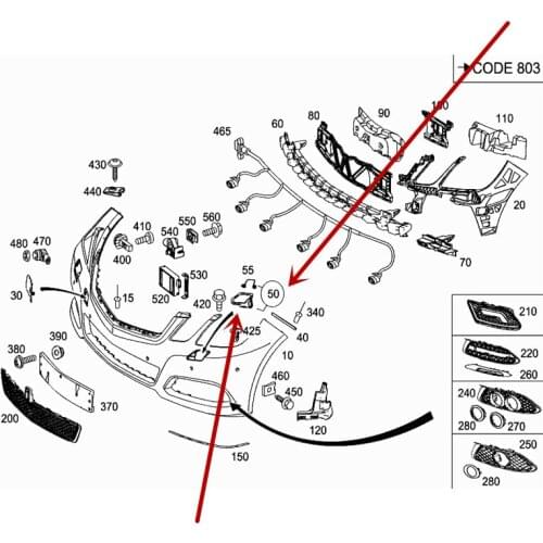 Car Front bumper headlight spray cover E320mer ced es-be nzE200 E260 E300 E320 Level W212 Lighting washer Cover panel