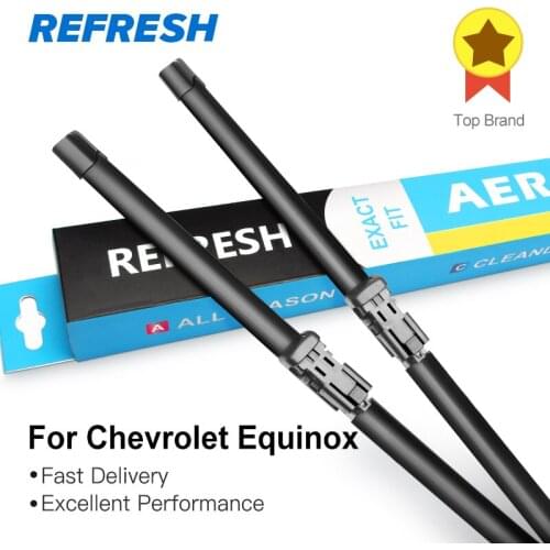 REFRESH Wiper Blades for Chevrolet Equinox 24"&19" Fit Hook / Push Button Arms 2005 - 2017
