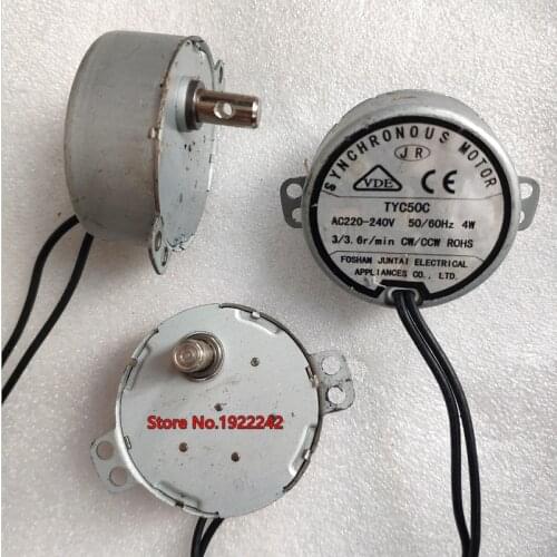 TYC50C AC220V synchronous motor 4W 3/3.6r/min slow speed AC motor