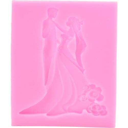 1 PC Wedding Bride Groom Shaped Silicone Cake Mold Chocolate Mold Sugar Craft Fondant DIY Cake Tools