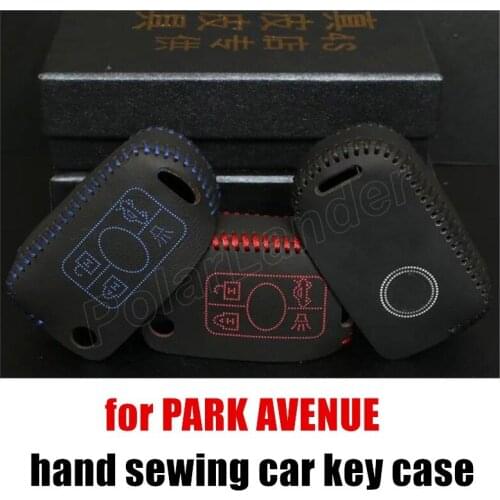 Only Red popular elegant Hand sewing car key cover car styling car key case fit for BUICK PARK AVENUE genuine quality leather