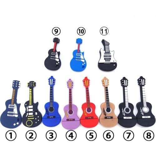 Cartoon usb stick guitar Usb memory Usb flash drive pen drive pendrive 4gb 8gb 16gb 32gb 64gb 128g Flash disk Usb device gift