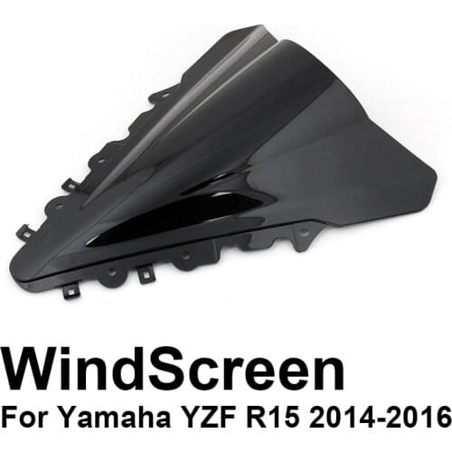 Windscreen Wind Screen Deflectors Windshield Smoke Iridium For Yamaha YZF R15 2014 2015 2016