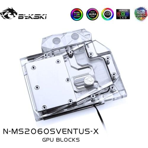Bykski GPU Water Block For MSI RTX2060 Super 8G VENTUS XS C OC, Water Cooling GPU Watercooler, N-MS2060SVENTUS-X