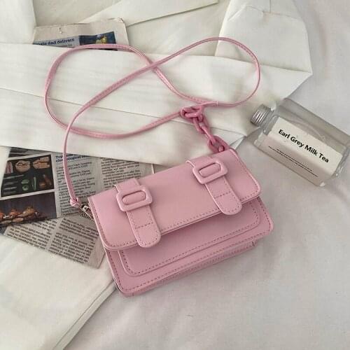 Female Bag 2021 New Shoulder Bag Ladies Messenger Bag Purse Mobile Phone Bag Solid Color Leather Handbag Pockets For Girls