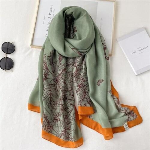 Women Cotton Scarf Winter Autumn Printed Pashmina Shawls and Wraps Lady Foulard Hijab Headscarf Bufanda Beach Stoles 2021