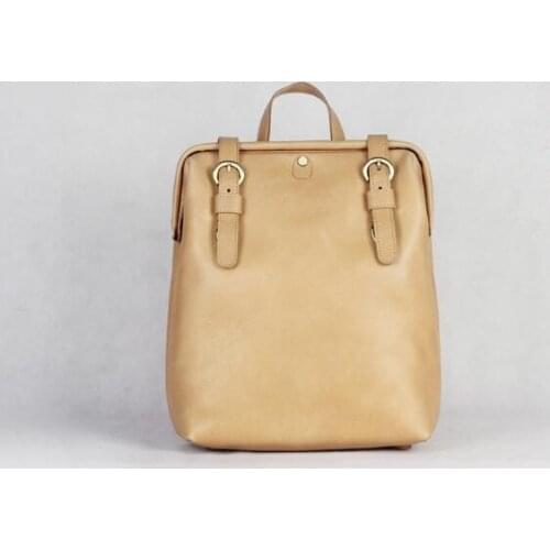 092 Classic genuine leather cow skin women large backpack handmade shcool bag high quality