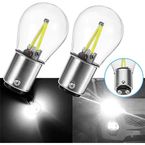 2pcs 1157 BAY15D 12V LED Bulb Reverse Signal Turn Light Brake Lamp White LED Bulbs