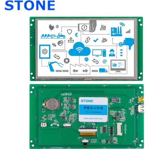 7.0 Inch TFT LCD Monitor for Industrial Equipment with Serial Interface+Program