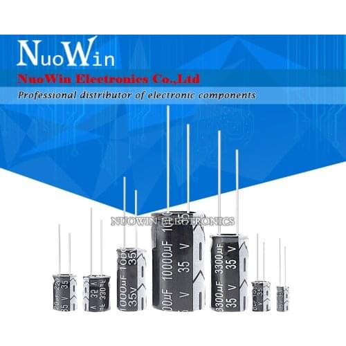 35V Aluminum Electrolytic Capacitor 10UF 22UF 47UF 100UF 220UF 470UF 680UF 1000UF 2200UF 3300UF 4700UF 22000UF 47000UF
