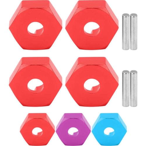 4PCS RC Wheel Hex Driver 14 MM Aluminum Alloy Wheel Hex Coupler Spare Accessory Parts Kit For 1/10 Wltoys 104001