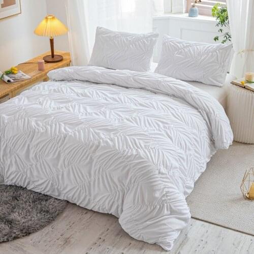 White Hotel Duvet Cover Pillowcase Stripe Black Red Gray Simple Bedding Set 2/3 Pcs Boy Teen Adult Girls