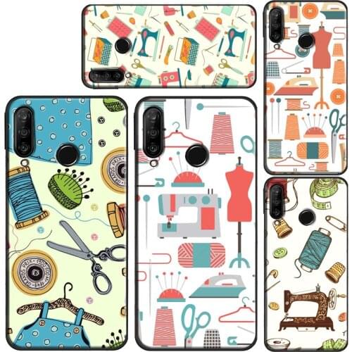 Sewing Machine Pattern Case For Huawei P30 P40 Pro P10 P20 Lite P Smart Z 2019 Mate 10 Lite 30 20 Pro Cover