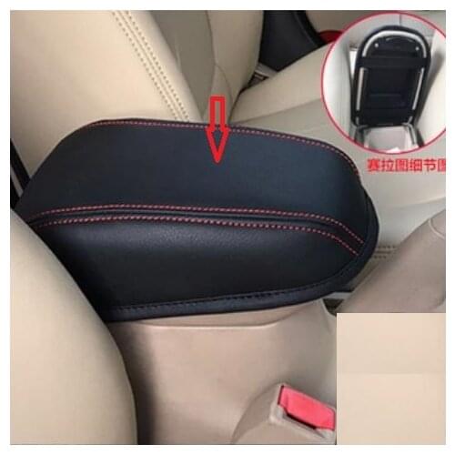 Microfibre Leather Center Armrest Case Cover For Kia Spectra cerato 2005-2012 central armrest box Leather Cover Car decoration