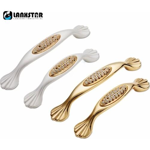 European Diamond Furniture Door Handle Modern Minimalist Style Drawer Wardrobe Cabinets Shoes Door Antique Pull Handle Knobs