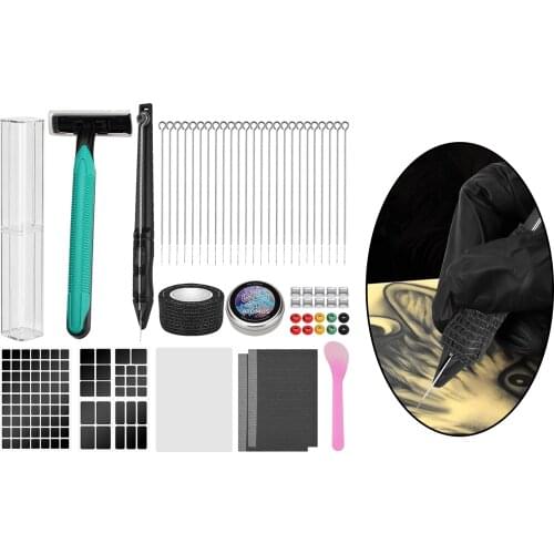 Tattoo DIY Tools Self Hand Poke Pen Tattoo Needles Set Tattooing Art Clean