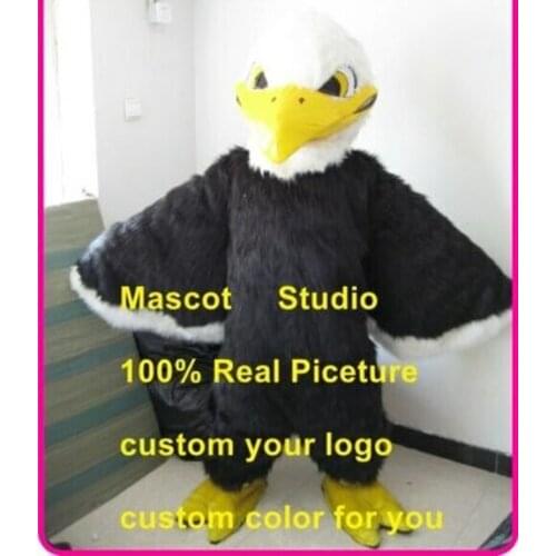 Halloween Black Eagle Mascot Hawk Falcon Costume Anime Cosplay Theme Fancy Dress Carnival Advertising Parade Character Adults