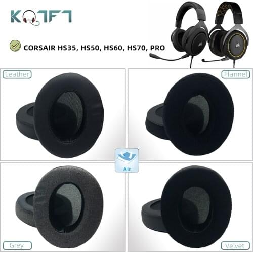 KQTFT 1 Pair of Replacement Ear Pads for CORSAIR HS35 HS50 HS60 HS70 PRO Headset EarPads Earmuff Cover Cushion Cups