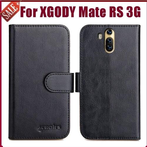 Hot! XGODY Mate RS Case 6" 6 Colors Flip Soft Leather Phone Wallet Cover For XGODY Mate RS 3G Case Stand Function Card Slots
