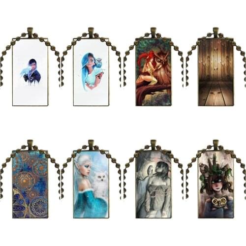 Fashion Necklace Handmade Rectangle Shape Choker Necklace Jewelry Multi Designs For Wedding Leisurely And Carefree Owl Girl