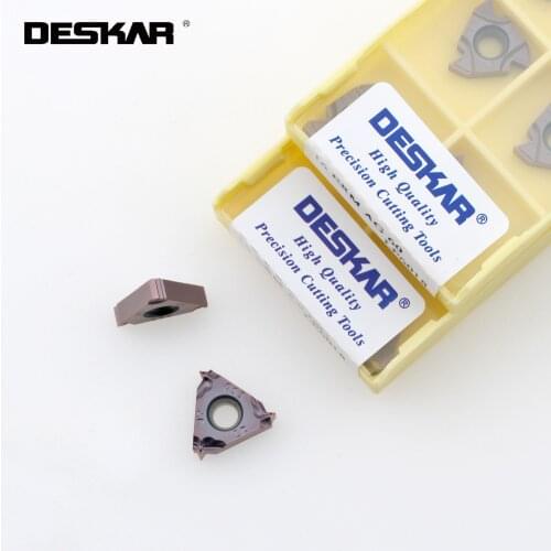 10PCS DESKAR 16ERM 16IRM 1.0ISO 1.5ISO 2.0ISO 2.5ISO 3.0ISO LF6018 Threading Carbide Insert CNC lathe cutter For stainless steel