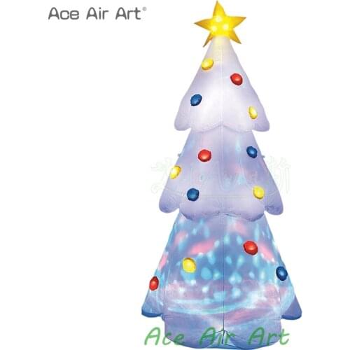 2021 New Design 5m Tall Inflatable Xmas Tree Festival Outdoor Decorations With LED Light For Christmas Event Home Party