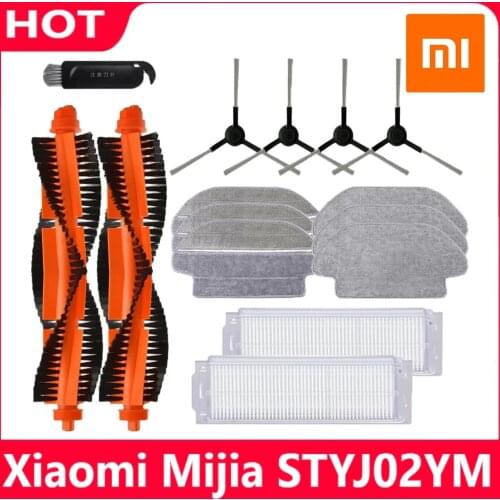 XiaoMi STYJ02YM Main Brush Hepa Filter Side Brush Mop Cloth Vacuum Cleaner Parts Conga 3490 Viomi V2 PRO V-RVCLM21B Parts